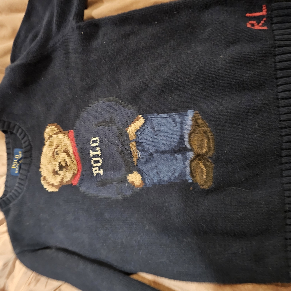 Vintage Polo by Ralph Lauren Navy Bear Sweater